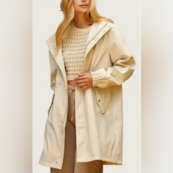 Via Spiga Water Resistant Packable Rain Coat Jacket Womens Large NWT - Picture 6 of 11